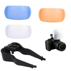 2021 New 3 Color 3 in 1 Pop-Up Flash Diffuser Cover Kit Softbox for canon Pentax