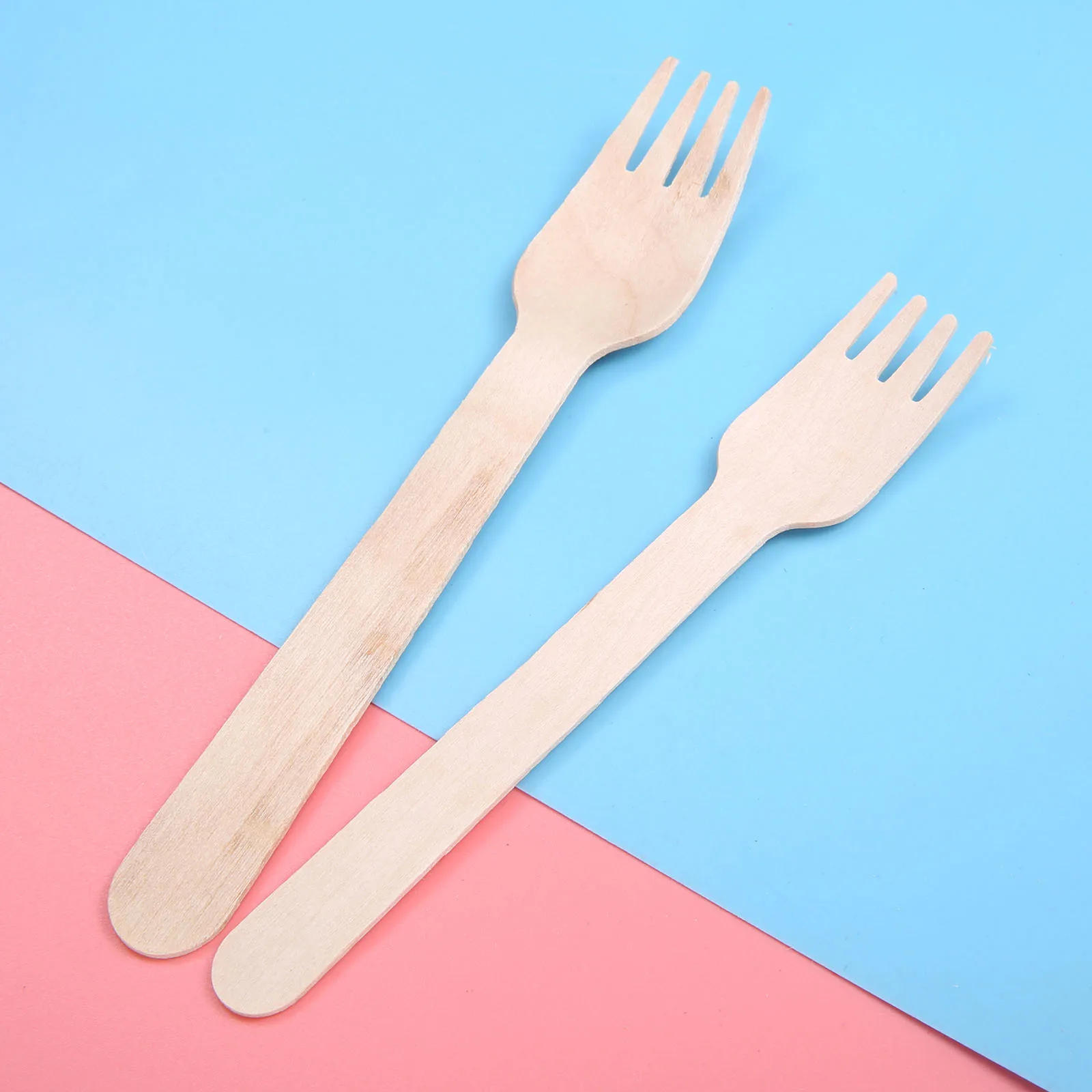 Description Picture 5 of item50pcs/150pcs Disposable Wooden Cutlery Forks/Spoons/Cutters Packing 16cm Knives Party Supplies Kitchen Utensil Dessert Tableware