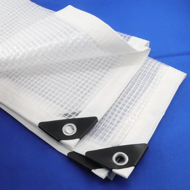 Description Picture 5 of item0.33mm Transparent PE Tarpaulin Mesh Reinforce Rainproof Cloth Waterproof Terrace Balcony Plants Cover Keep Warm Sun Shade Net