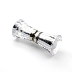 Shower room handle toilet push pull glass door handle push door handle plastic transparent glass single hole handle