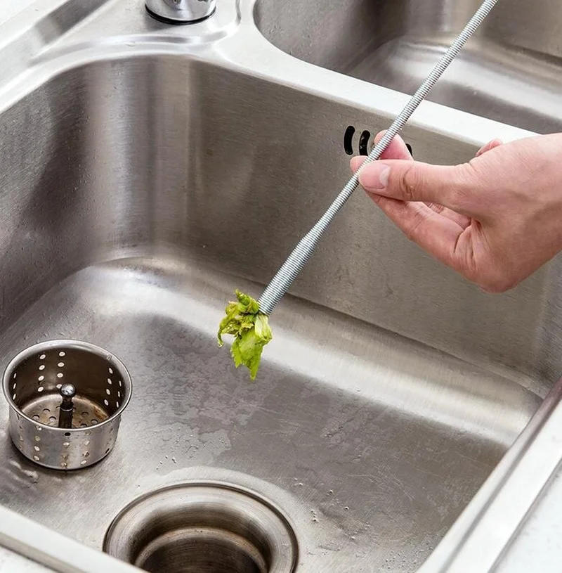 Description Picture 5 of item60cm Drain Cleaner Plumbers Snake Spring Pipe Unblocker Tool Dredge Tools Sink Sewer Toilet Cleaner Bathroom Accessories