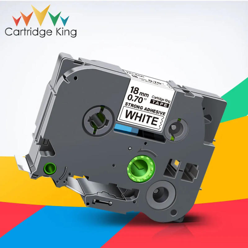 Description Picture 2 of item18mm TZ-White-Tape TZS241 Black on White Strong Adhesive Laminated Cartridge Ribbon Compatible for Brother P-touch Label Maker