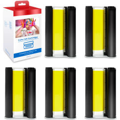 UniPlus 5pcs KP 36IN Ink Cassette Compatible for Canon Selphy Photo Printer CP1200 CP1300 CP910 CP900 Color Ink Paper Printing