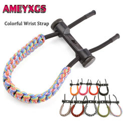 8colors Archery Bow Wrist Sling Compound Bow Adjustable Braided Parachute Cord Bow Handle Sling for Shooting Hunting Accessories