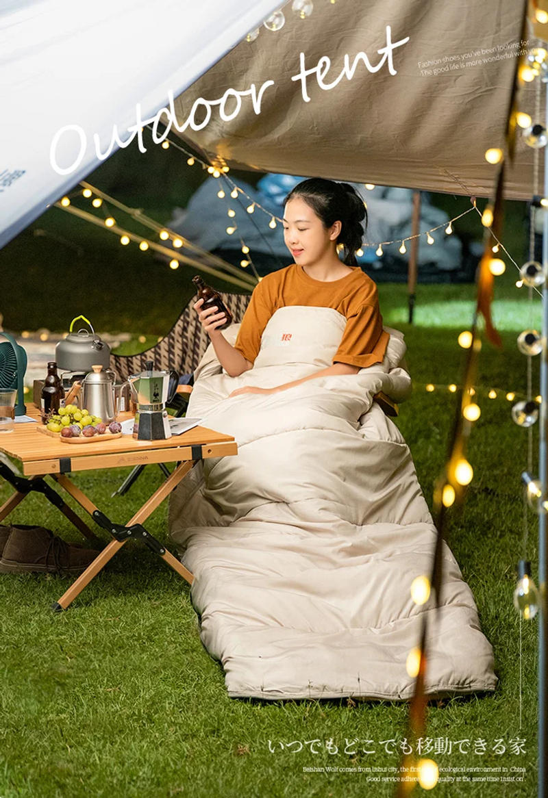 Description Picture 4 of itemBSWolf Large Camping Sleeping bag lightweight 3 season Loose Widen Huge bag long size with Liner for Adult Hiking fishing 캠핑 침낭