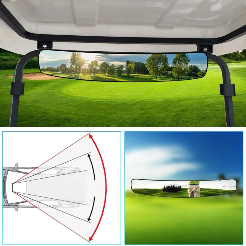 Description Picture 4 of itemGolf Cart Mirror Universal Folding Side Mirrors Rear View Mirror Extra Wide Golf Cart Mirrors Fits For Club Car,Ezgo,for Yamahas