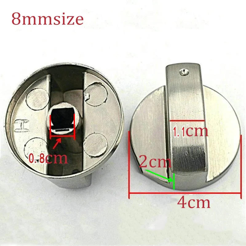 Description Picture 4 of itemMetal Silver Gas Stove Cooker Knobs Adapter Oven Switch Cooking Surface Control Locks Cookware Parts Replacement Universal 6/8mm