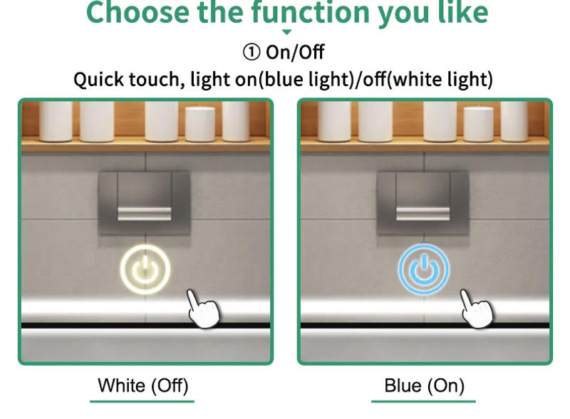 Description Picture 4 of itemLED light touch switch 12V 24V 5A single button mirror light touch dimming sensor for bathroom vanity mirror