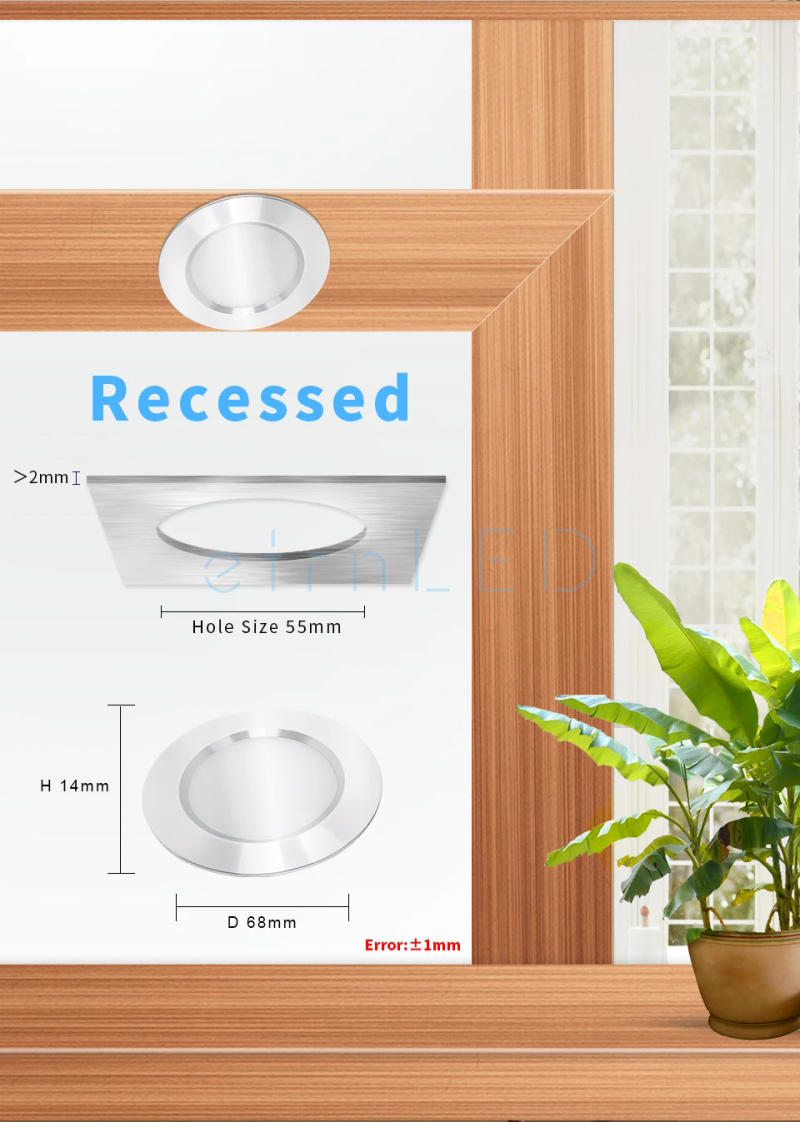 Description Picture 3 of itemetrnLED Led Spotlight 3W 12V 24V Round Recessed Lamp Led Bulb RGB Ceiling Downlight Indoor Mini Spot Light Boat Camper Caravan