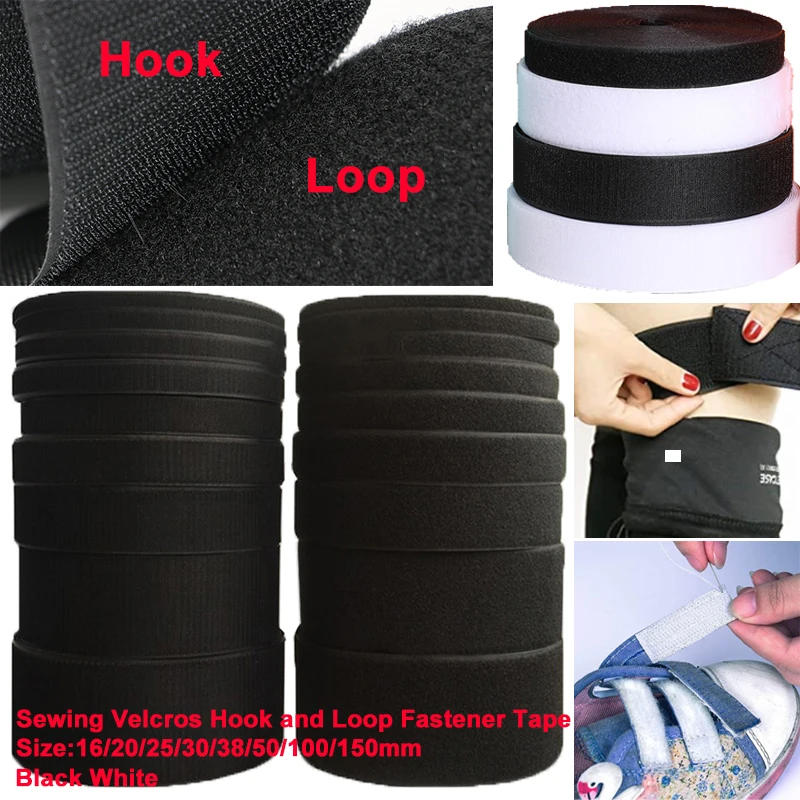 Description Picture 2 of item5Meter/Pair Non-Adhesive Hook and Loop Sewing Fastener Tape Nylon Fabric Magic Tape For Sewing Accessories 16/20/25/38/50/100mm