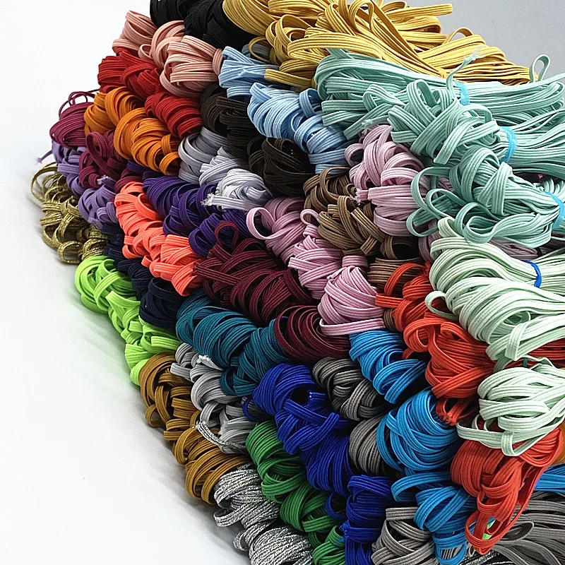 Description Picture 2 of itemNew 5yards 3mm Colorful High-elastic Round Elastic Bands Rope Rubber Band Line Spandex Ribbon Sewing Lace Band Garment Accessory