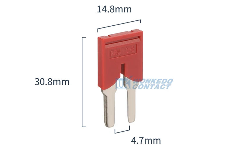 Description Picture 2 of item1Pc FBS 10-8 Terminal Strip Connector 2/3/4/5/10 Positions Contact Jumper PT ST 6 Din Rail Electric Block Plug-In Bridge FBS10-8