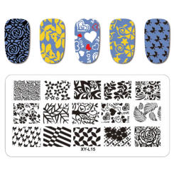 Kimcci Nail Stamping Plates Nail Art Templates Stencils Lace Flower Animal DIY Image Plastic Salon Beauty Polish Manicure Tools