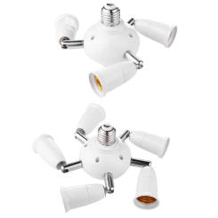 E26/E27 1 to 3/4/6 E26/E27 Lamp Socket Splitter Adjustable Lamp Base Lamp Holder LED Bulb Adapter Light Extented Converter