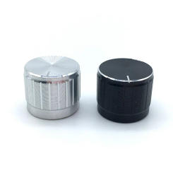 5pcs Black Silver Aluminium Alloy Switch Caps 21x17mm Potentiometer knobs Encoder Switch Plum Shaft D Axis Shaft