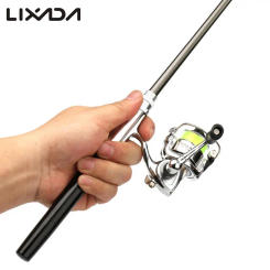 1M / 1.4M Mini Pocket Pen Shape Aluminum Alloy Fishing Rod Portable Baitcasting Rods Pole + Fishing Reel Set Combos Pesca