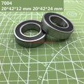 2023 Limited High Quality 1 Pair 7004 7004c 2rz P4 Db A 20*42*12 Mm 20*42*24 Sealed Angular Contact Bearings Speed Spindle Cnc