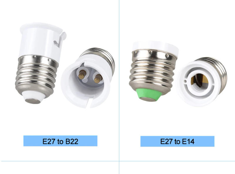 Description Picture 6 of itemLamp Base Conversion E27 TO E14 Lamp Holder Converters E14 TO E27 EU TO E27 Adapter Socket MR16 GU10 G9 B22 E12 Fireproof
