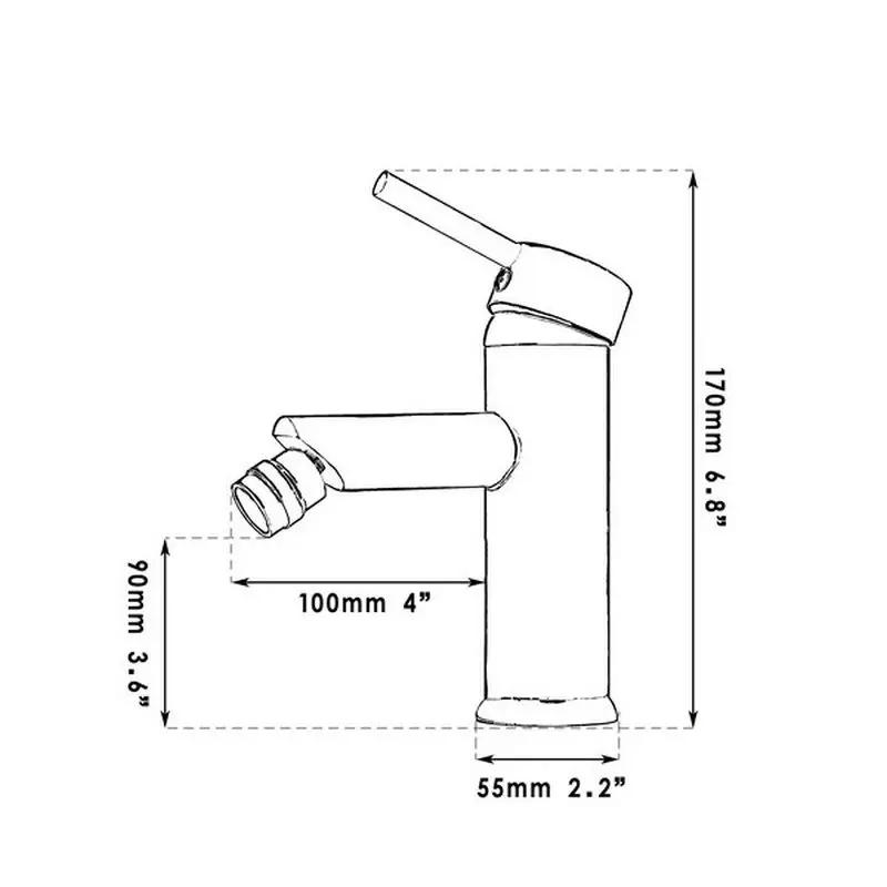 Description Picture 3 of itemOUBONI Swivel Stream Spout Bathroom Mixer Faucet Chrome Finished Brass Basin Sink Tap Bidet Bathroom Brass Basin Sink Mixer Tap