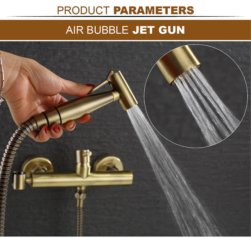 Description Picture 6 of itemBathroom brass Antique Bronze finished Bidet faucet toilet bidet shower set Portable bidet spray 1.5m hose hand held bidet