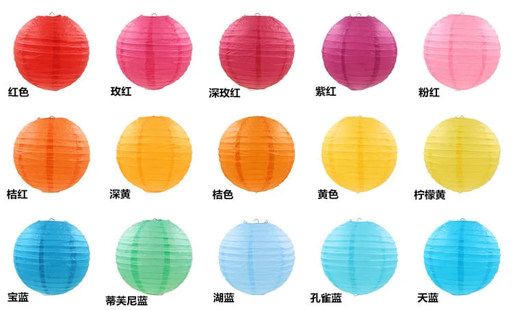 Description Picture 2 of itemChinese New Year Decorations White Paper Lantern Wedding Decoration Valentine's Day Hanging Lampion Wishing Paper Lamps Fener