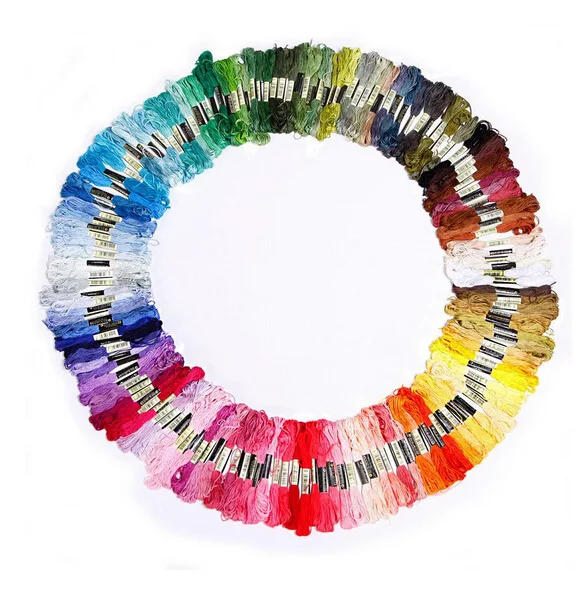 Description Picture 4 of itemNew 50 Pcs Random Color Embroidery Diy Cotton Line Branch Threads Similar Dmc Thread Floss Skein Cross Stitch Thread