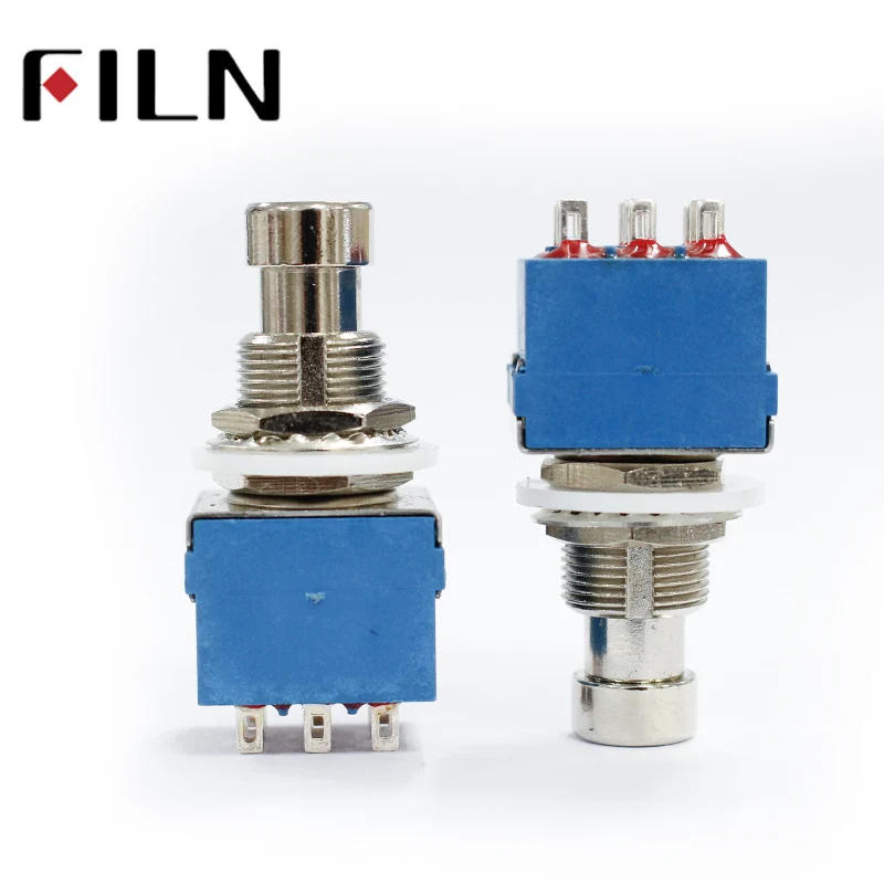 Description Picture 5 of item9 pin Guitar Effects Pedal Box Stomp Foot Latching 3PDT Switch True Bypass