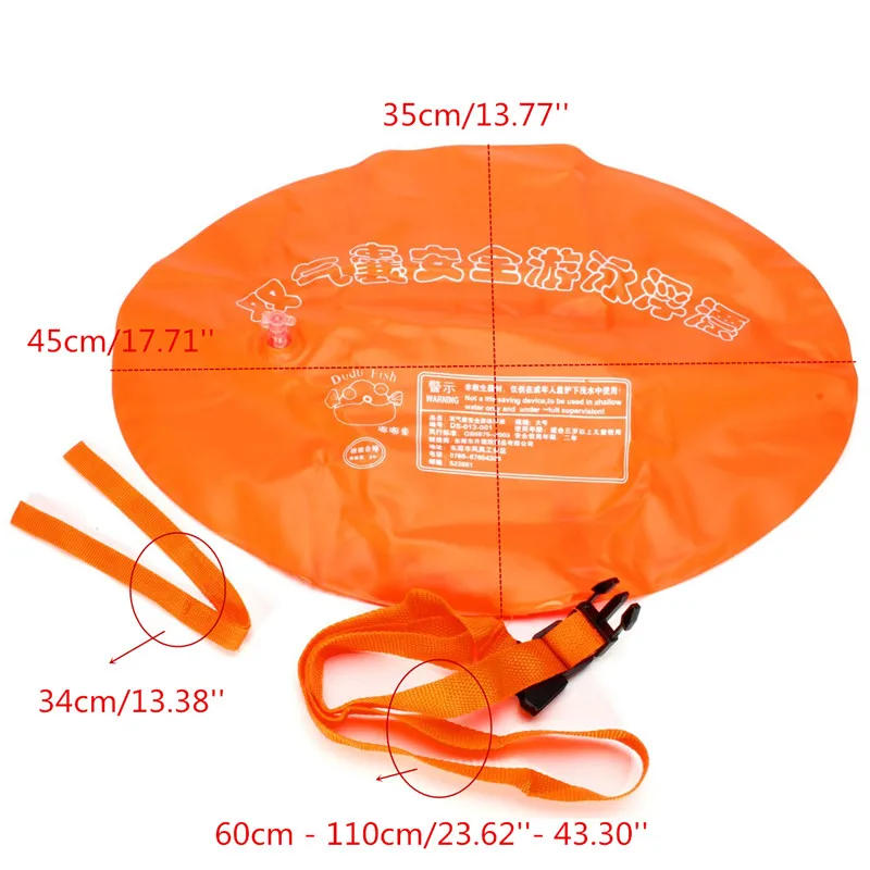 Description Picture 5 of itemWater Sports Safety Swim Buoy Swim Float Swimming Upset Inflated Device Flotation for Open Water Swimming Pool & Accessories