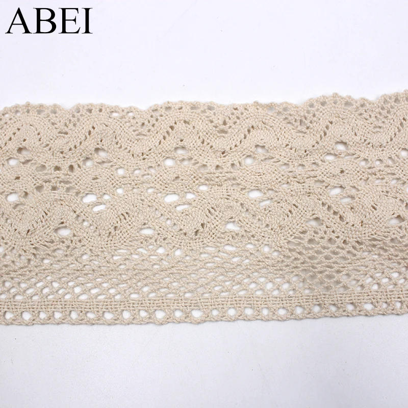 Description Picture 5 of item2yards/lot 10cm Beige Cotton Natural Lace Trimming Handmade Sew Patchwork Garments Accessories Wedding Party Dress Crafts Ribbon