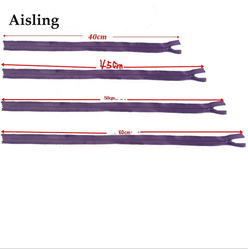 Description Picture 3 of itemHOT SALE 40 50 cm Invisible Zippers 100PCS/Lot Just One Color 3# DIY Nylon Coil Zipper For Sewing Cushion/Back Tailor Tools D182