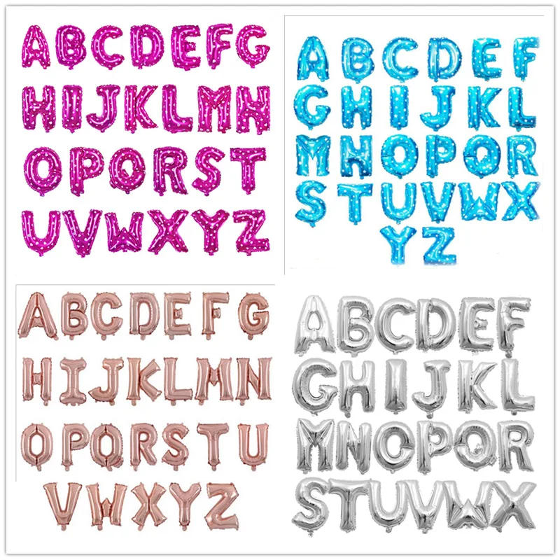 Description Picture 2 of item16 inch Letter A to Z Alphabet Foil Balloons Letter Birthday Party Wedding Decoration event & party supplies birthday balloons