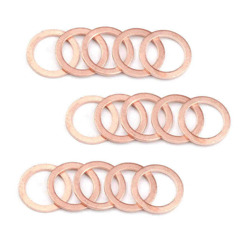 Description Picture 5 of item20/50pcs M6 M8 M10 M12 M14 M16 M18 M20Solid Copper Washer Flat Ring Gasket Spacer Washers Fastener Hardware 10x14x1MM Mulit-Size