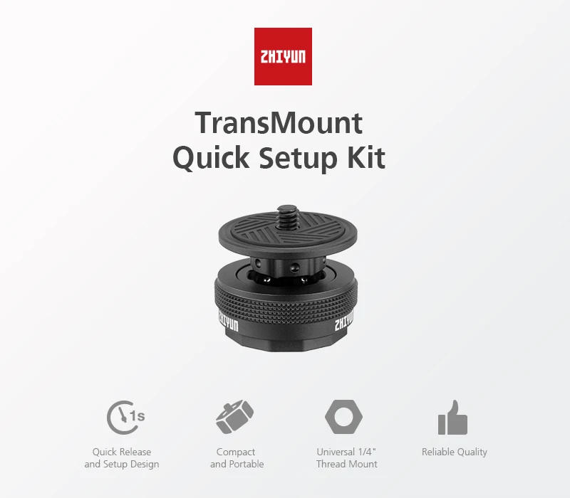 Description Picture 2 of itemZHIYUN EX1D03 Accessory TransMount Quick Release Setup Kit for Crane M3 / Weebill S / Crane 2S Gimbal with 1/4 Inch Screw