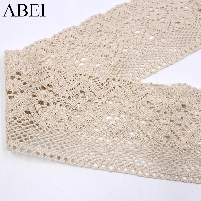 Description Picture 4 of item2yards/lot 10cm Beige Cotton Natural Lace Trimming Handmade Sew Patchwork Garments Accessories Wedding Party Dress Crafts Ribbon