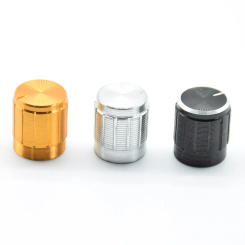 5Pcs Aluminum Potentiometer Knob Cap Inner Volume Control Rotary Switch 15*17mm 15x17mm Ship Black gold silver 6mm holes