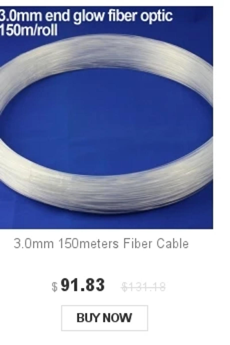 Description Picture 6 of item0.75mmX100pcs X 2MetersPMMA plastic fibra optica cable for all kind led light engine driver