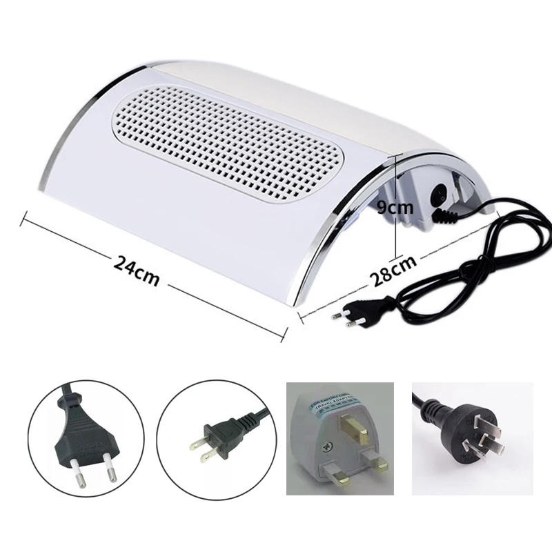 Description Picture 4 of item20W Nail Suction Dust Collector Large Size 3/1 Fans Strong Nail Vacuum Cleaner Machine Low Noise with Filter 2 bags Salon Tool