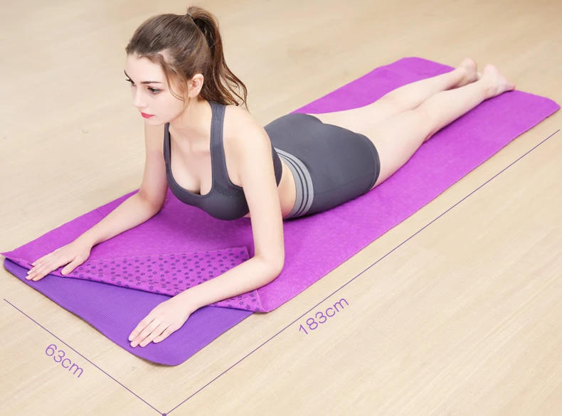Description Picture 3 of itemYoga Blankets Non Slip Yoga Mat Cover Towel Blanket Sports Travel Foldable Fitness Exercise Pilates Workout Mats 183x61cm