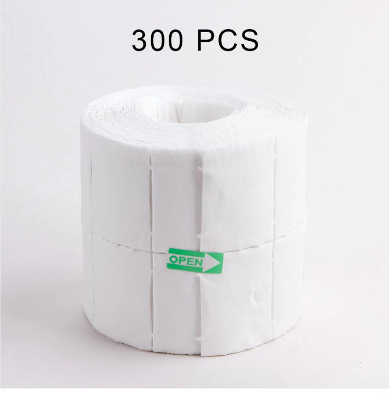 Description Picture 4 of item300/500/900Pcs Gel Polish Remover Nail Cleaner Manicure Wipes Pads Paper Polish Tips Cotton Polishing Nails Art Napkins Tools