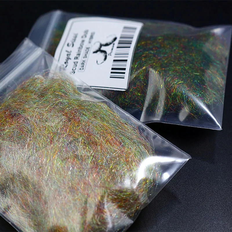 Description Picture 3 of itemRoyal Sissi 2packs rainbow scud dubbing light&Dark rainbow shade assorted scud dubs nymph thorax collar fly tying materials