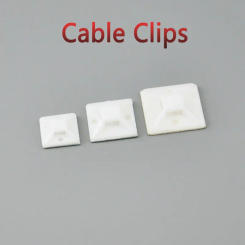 100pcs Self Adhesive Cable Tie Mounts 20*20 Car Wire Tie Clips Flat Holder Fixer Organizer Drop Adhesive Clamp White Black