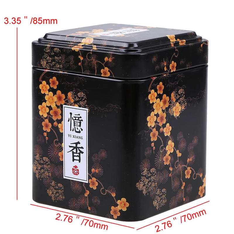 Description Picture 4 of itemWCIC Tea Caddies Iron Tin Box for Candy Biscuit Cookie Chocolate Storage Box Coffee Can for Gift Retro Chinese Tea Caddies