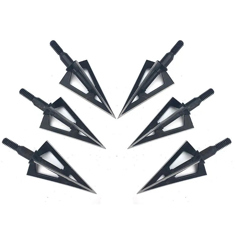Description Picture 4 of itemHunting Arrow Bolts, 100 Grain Arrowhead Tip Point, Telflon Surface Treatment, Broadhead Bow, 3 Blades for Archery, 6 Pcs, 12Pcs