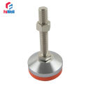 M12/M16/M20 Thread Adjustable Foot Cups 80mm Diameter Chrome Plated 80/100/120/150mm Thread Length Articulated Leveling Foot