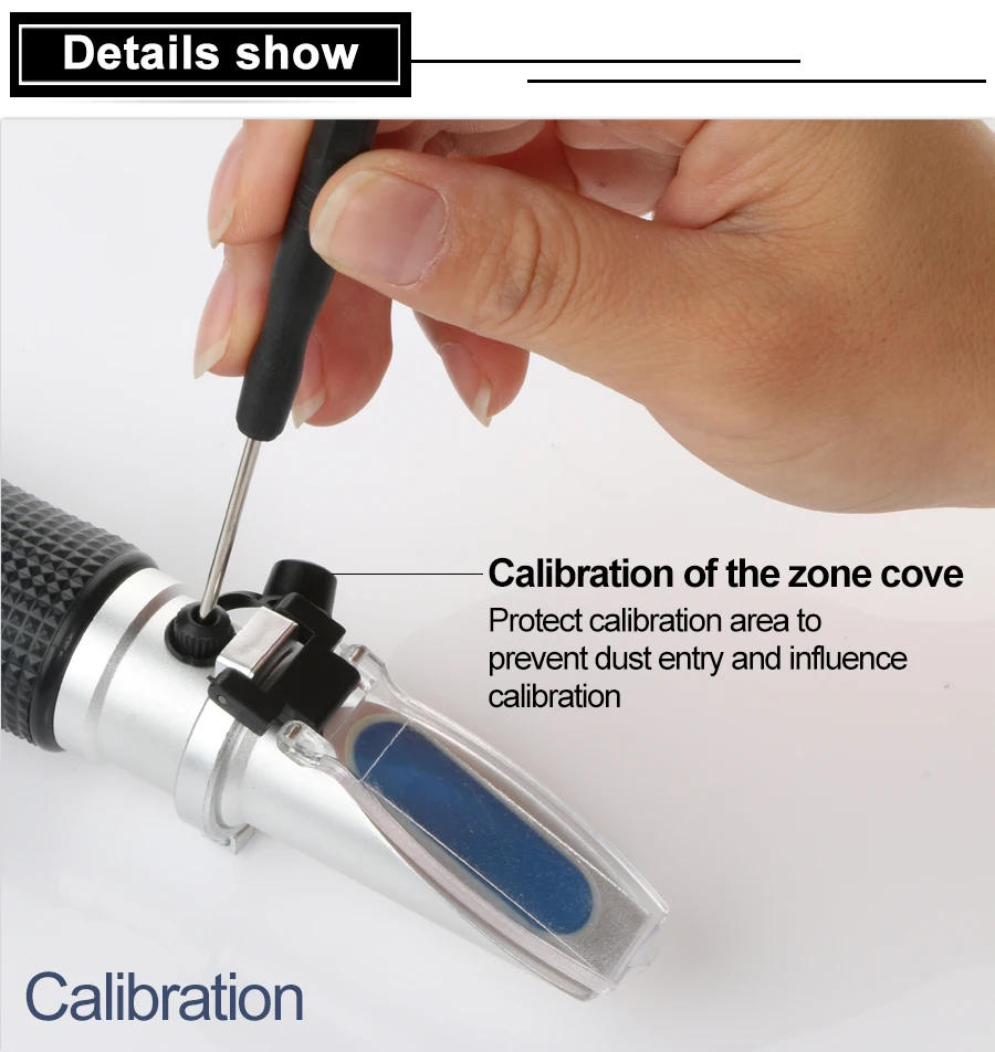 Description Picture 4 of itemRZ Concentration Refractometer Sugar Auto Milk Meter Handheld 0-20% Milk Refractometers Portable Refractometer