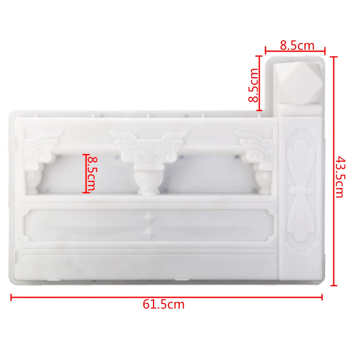 Description Picture 4 of itemHeat shield Concrete Paving Mold Pool Plastic Mold Brick Courtyard Rectangle Antique Flower Pond Paving Molds DIY 30x30x13cm
