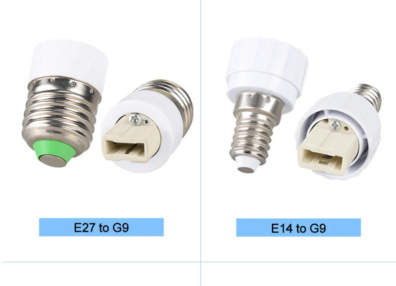 Description Picture 5 of itemLamp Base Conversion E27 TO E14 Lamp Holder Converters E14 TO E27 EU TO E27 Adapter Socket MR16 GU10 G9 B22 E12 Fireproof