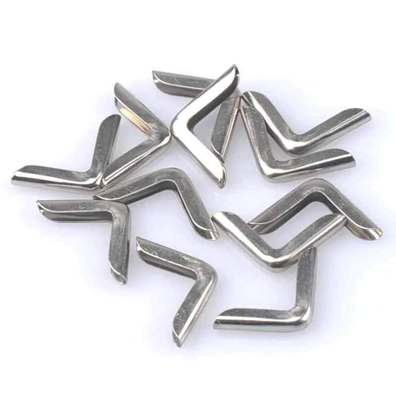Description Picture 2 of item40PCs Metal Book Corner Scrapbooking Album Menu Folder Corner Protectors Book Decoration Silver Tone 14.5x14.5x2mm cp1615