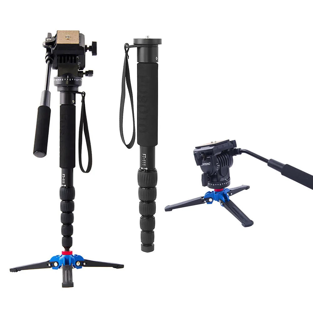 Description Picture 2 of itemFusitu FT111 Aluminium Professional Camera Walking Stick with Mini Tripod Monopod Stand Base and Tripod Head for DSLR