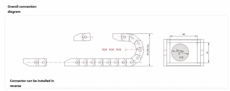 Description Picture 4 of itemHLTNC Cable Drag Chain 10x20 10x15 10x10 mm Bridge Type Non-Opening Plastic Transmission Towline for 3d printer CNC Router